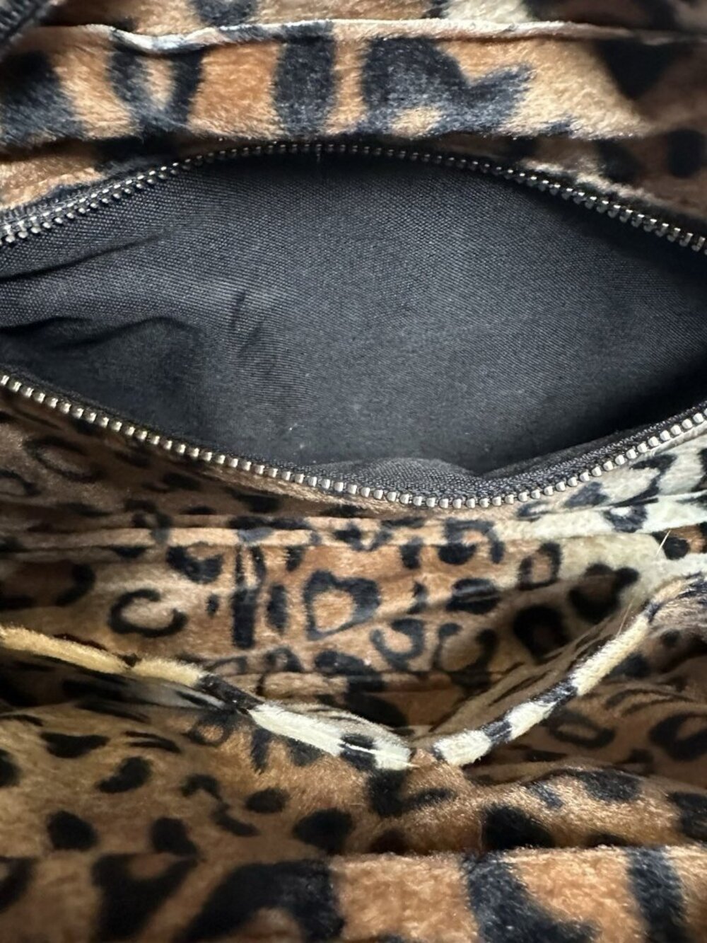 OOAK Trophy Queen Tuck and Roll Tote Blue Black Leopard Print Leather Hot Rod - Picture 4 of 13